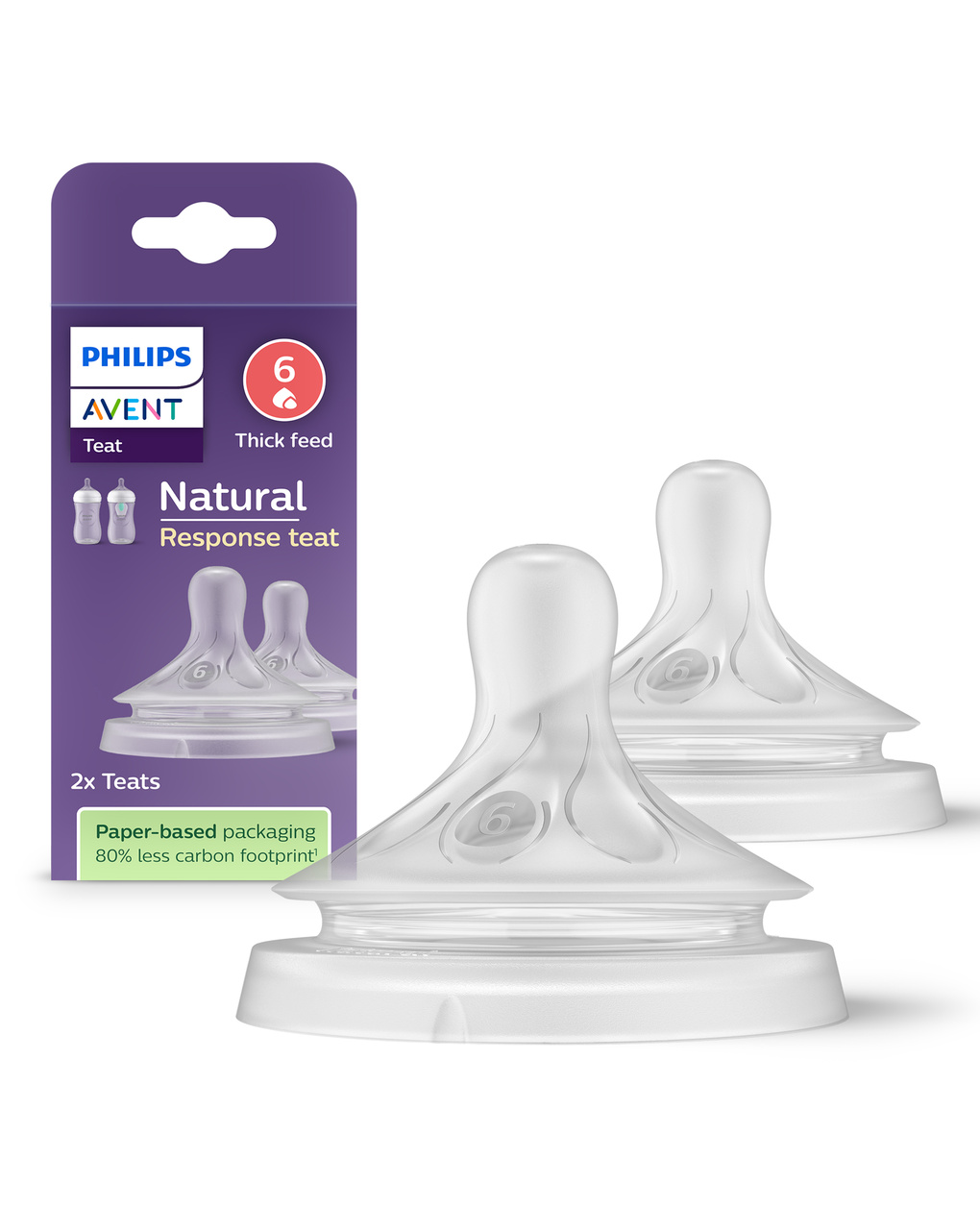 Tettarella natural response flusso per alimentazione abbondante. età consigliata: 6m+. 2pz scy966/02 tettraelle per biberon - philips avent