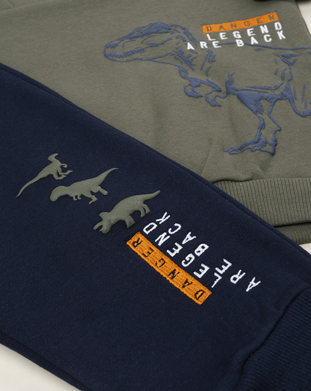 Completo due pezzi bambino t-rex