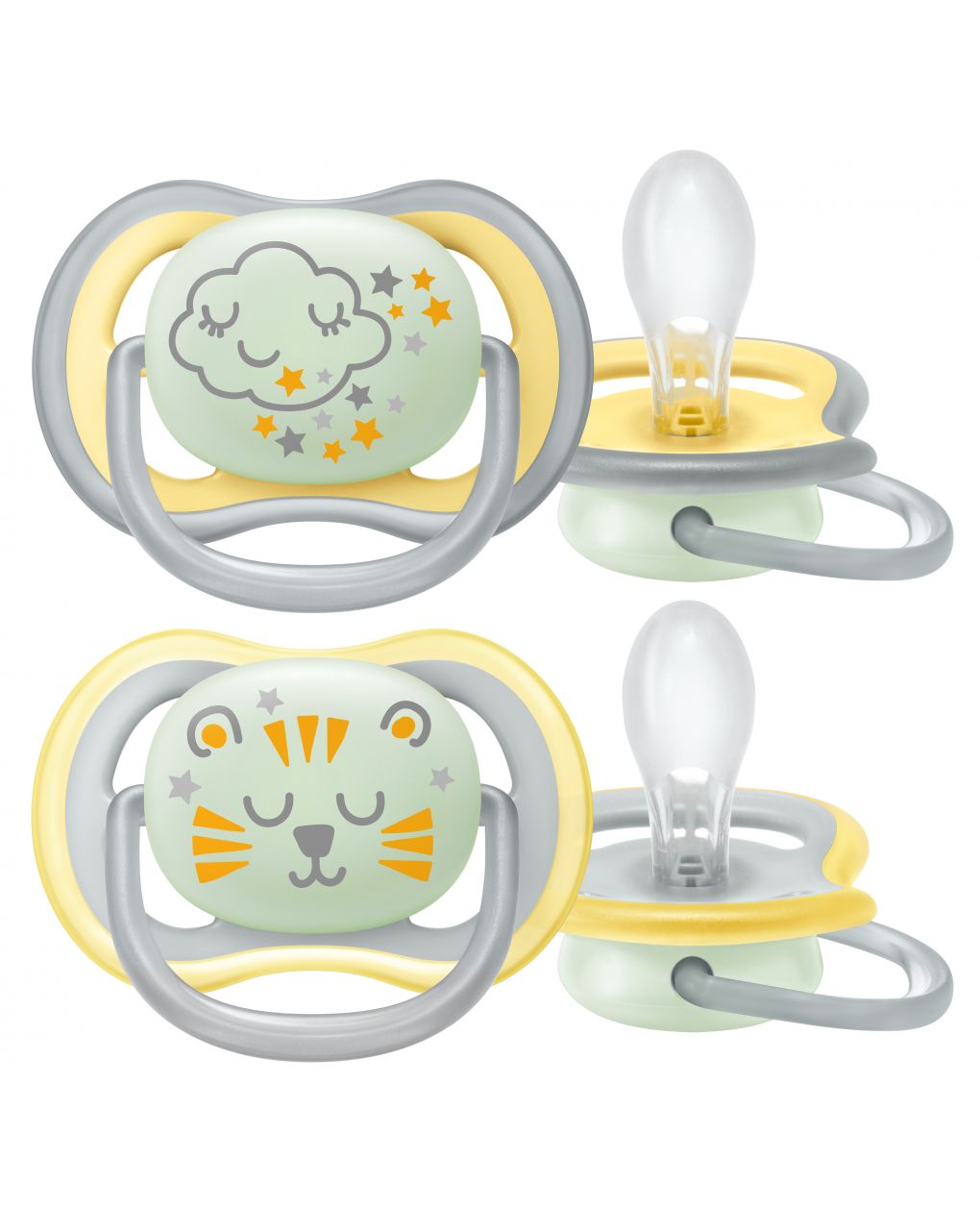 2 succhietti ultra air night 18m+ neutro - philips avent