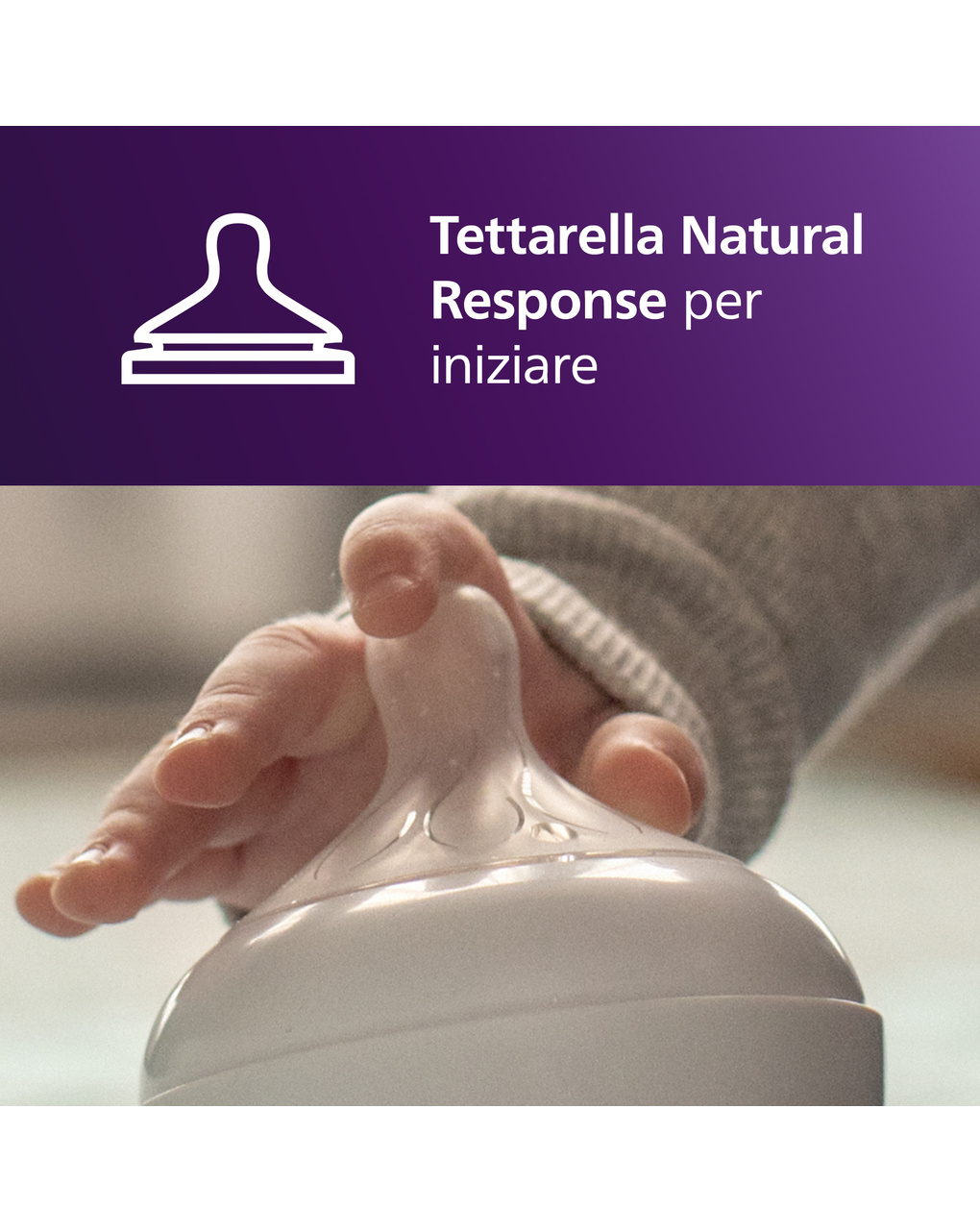 Bicchiere evolutivo natural response 125 ml, con tettarella flusso 5 (extra-veloce). età consigliata: 6m+. tazza biberon 1 pz - philips avent