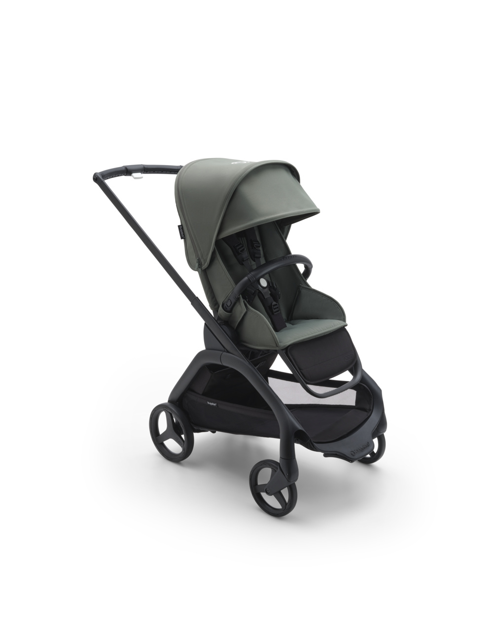 Passeggino dragonfly telaio black con seduta e cappottina forest green - bugaboo