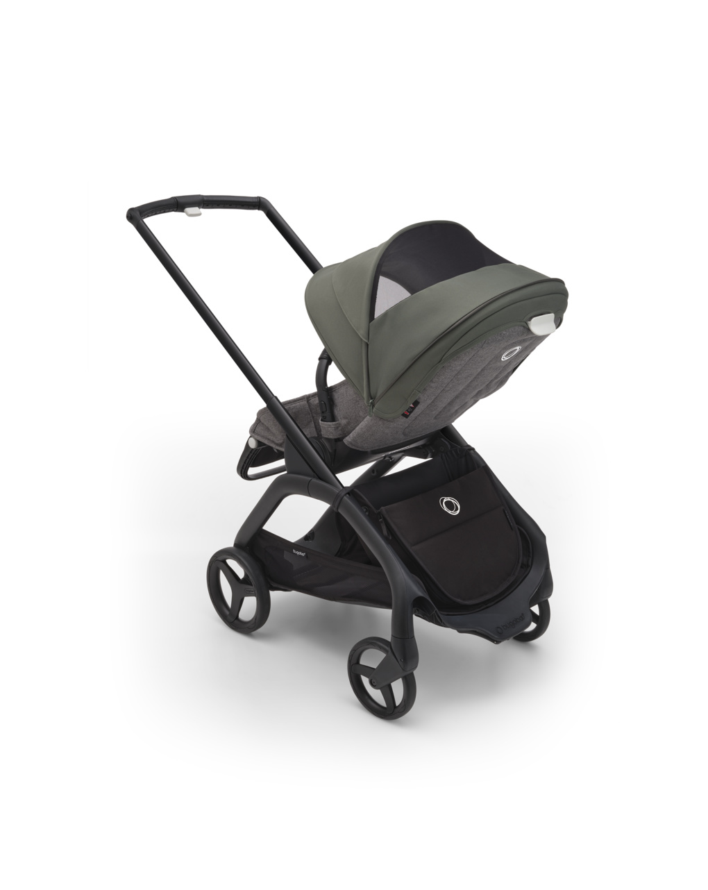Passeggino dragonfly telaio black con seduta e cappottina forest green - bugaboo