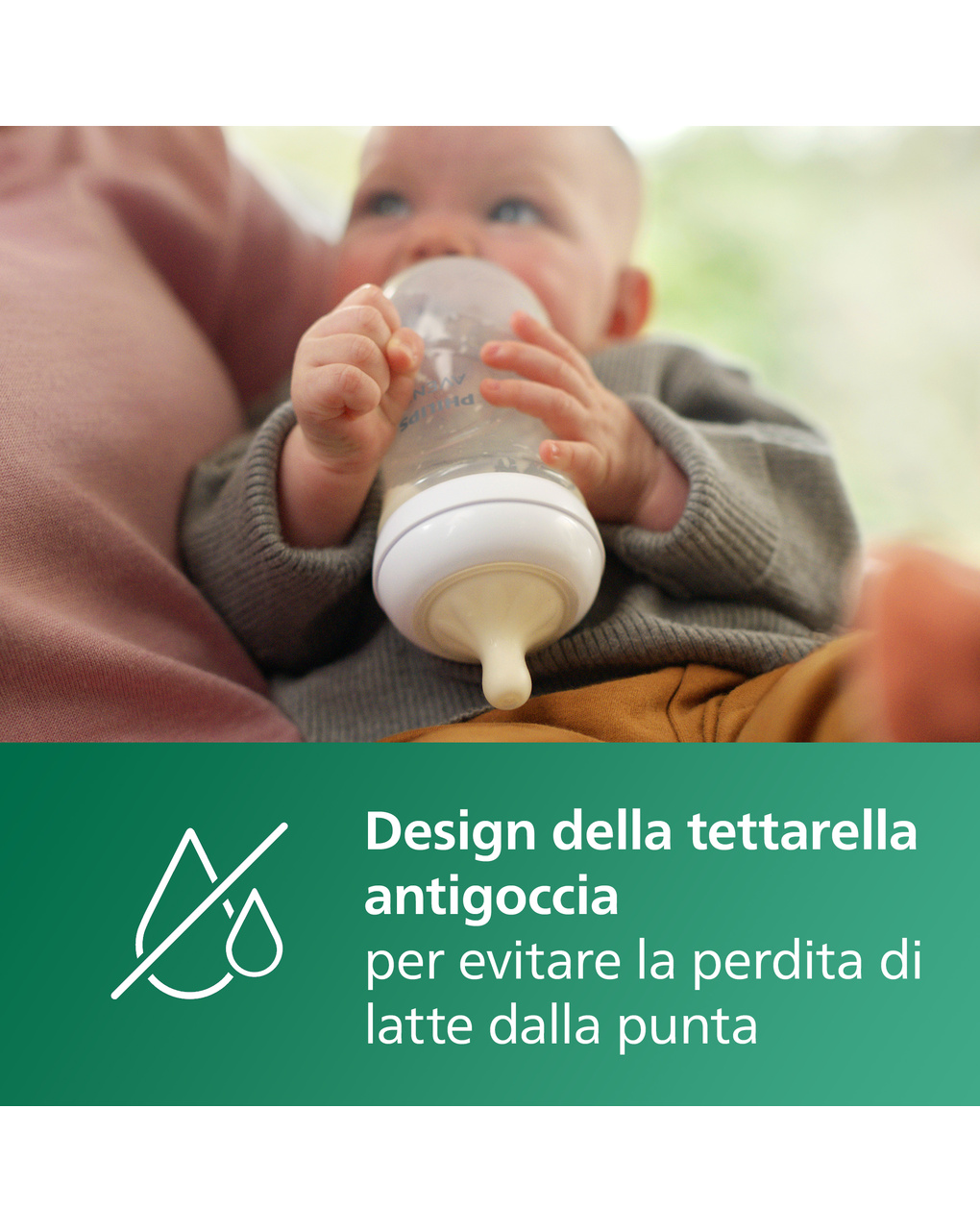 Biberon natural response in vetro 240 ml, con tettarella flusso 3 (medio). età consigliata: 3-6m. biberon 1 pz: scy933/01 - philips avent