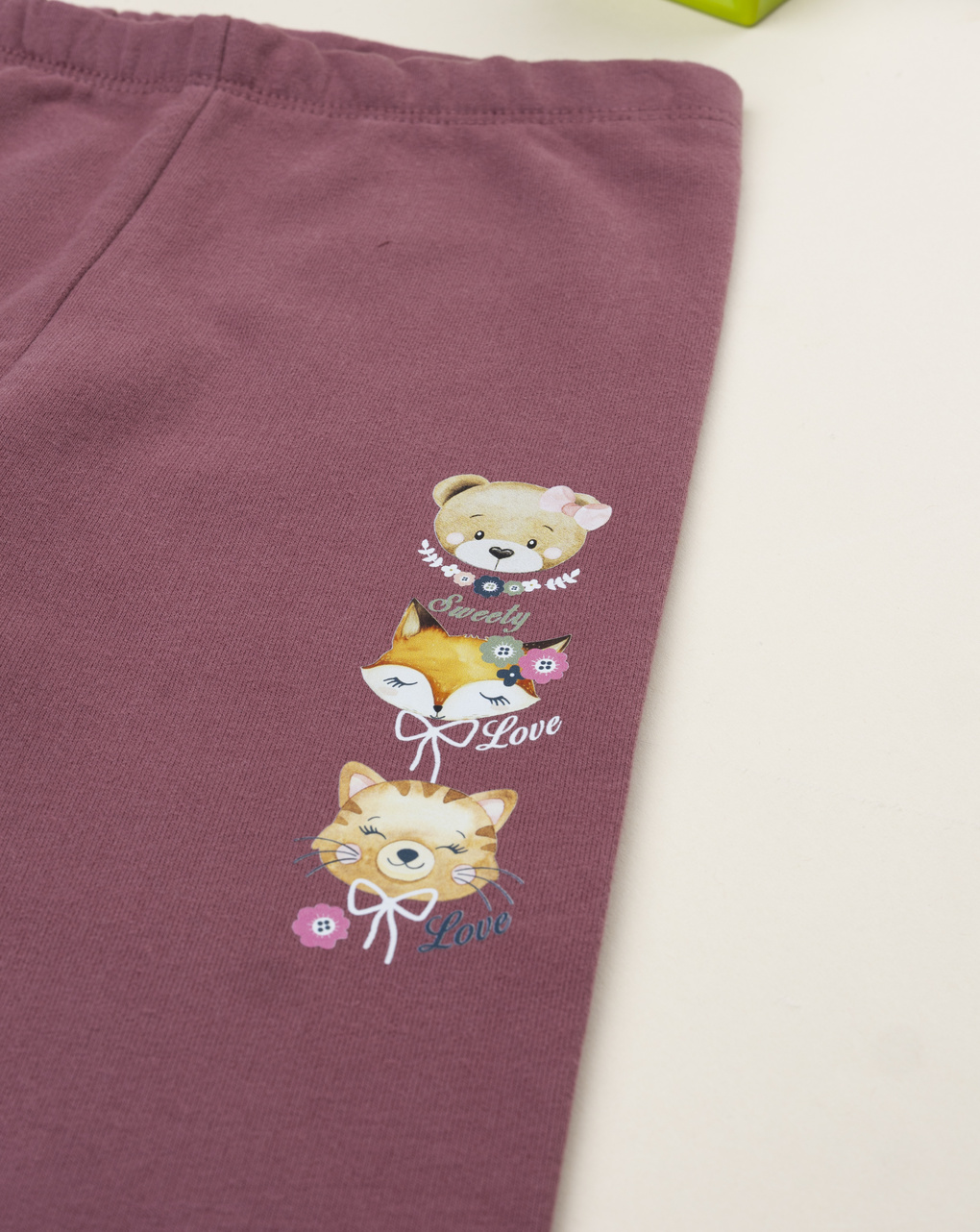 Leggings bambina rosa antico orsetti