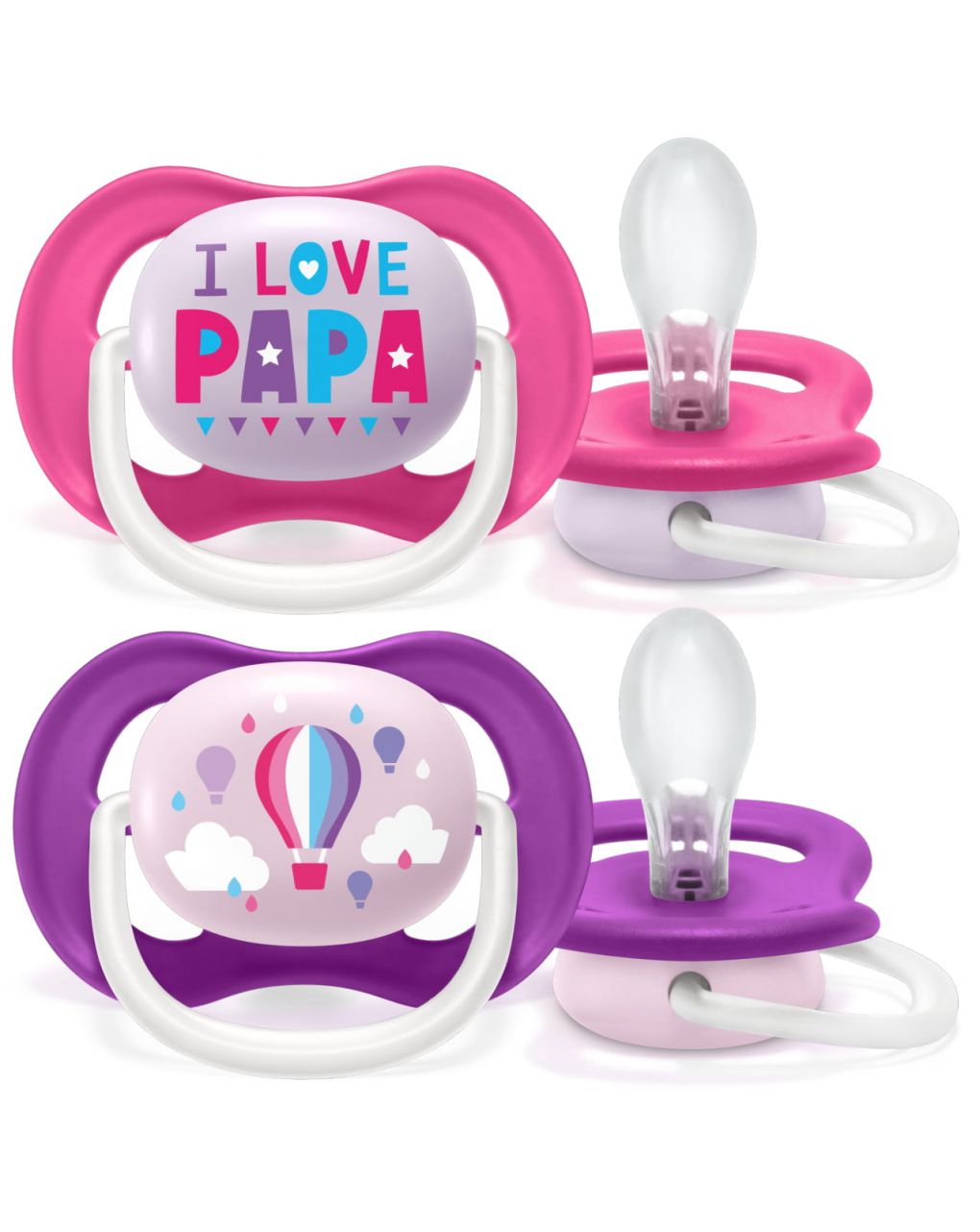 Succhietti ultra air collection 6-18 femmina 2 pz- philips avent