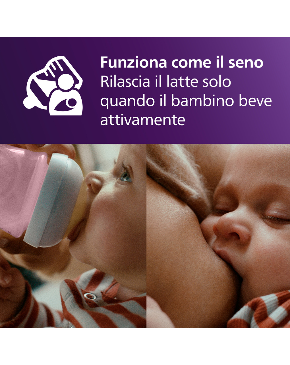 Biberon natural response rosa 260 ml, con tettarella flusso 3 (medio). età consigliata: 3-6m. biberon 1 pz: scy903/11 - philips avent