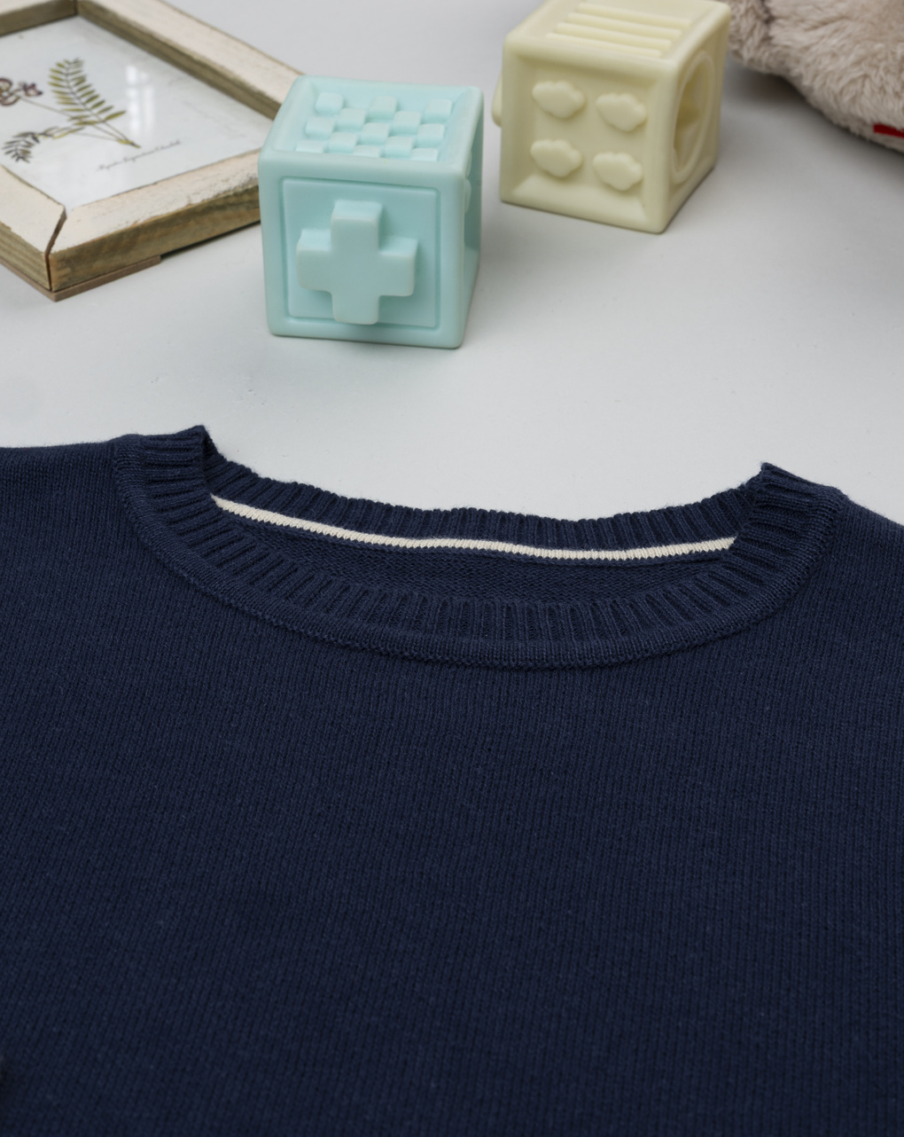Maglione bambino blu notte girocollo