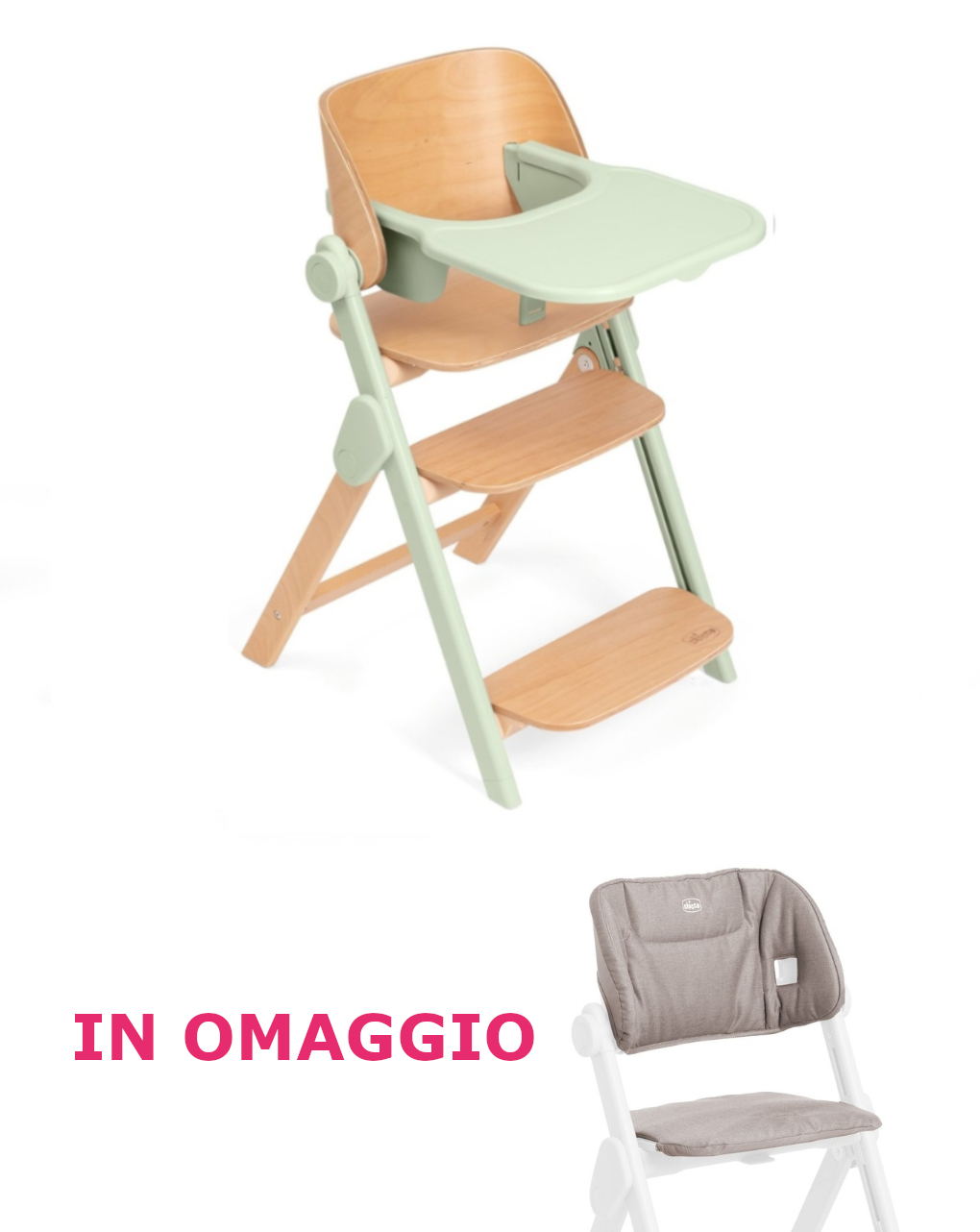 Sedia evolutiva meraviglia olive + cuscino in omaggio