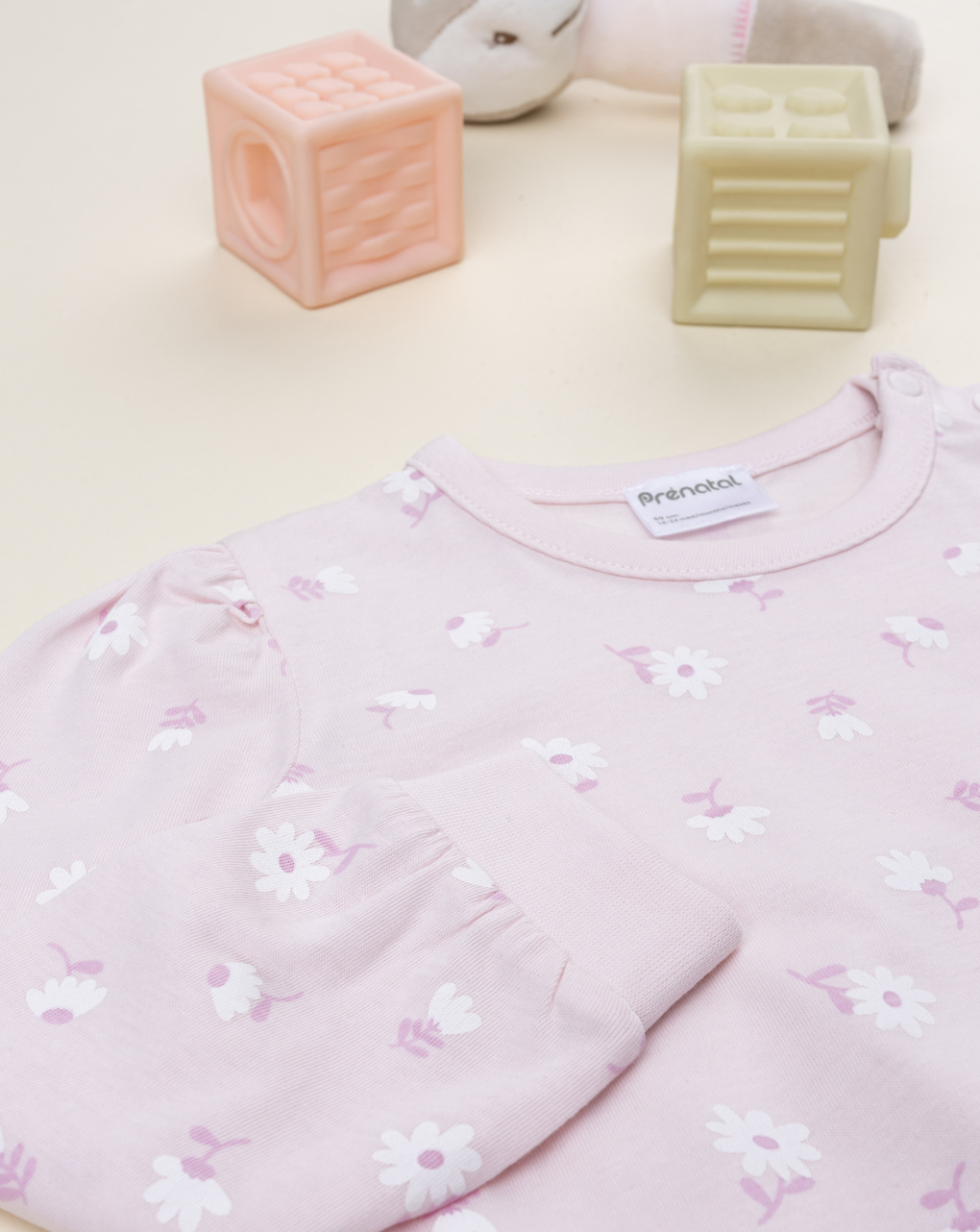 Pigiama 2 pezzi bimba rosa margherite