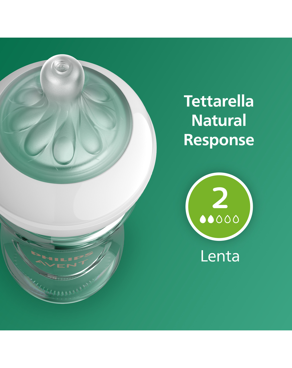 Biberon natural response in vetro 120 ml, con tettarella flusso 2 (lento). età consigliata: 0-3m. biberon 1 pz: scy930/01 - philips avent