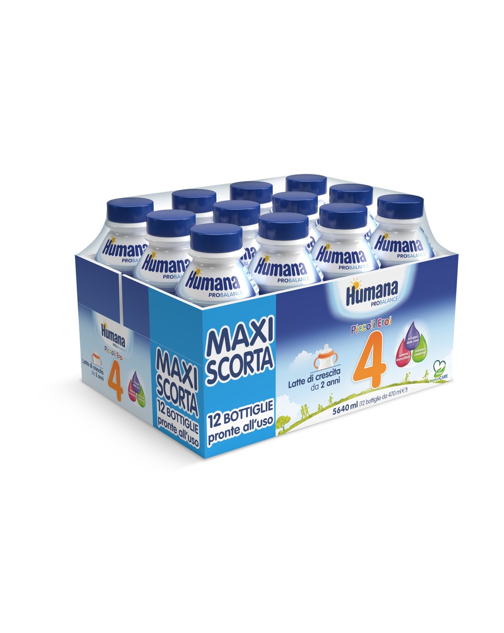 Latte liquido humana 4 probalance 12x470 ml - humana