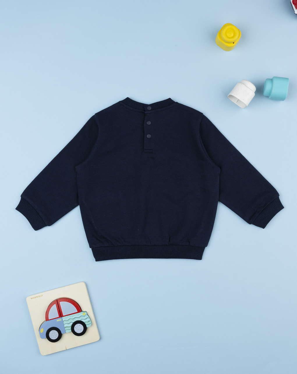 Maglia bimbo blu stampata dinosauri