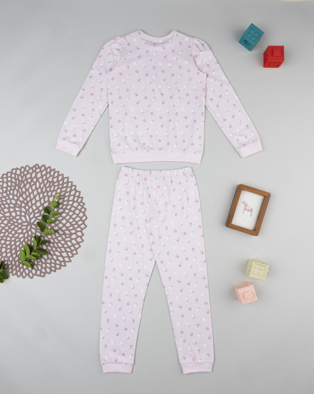 Pigiama lungo bimba fiori