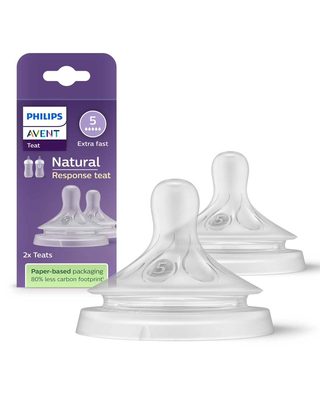 Tettarella natural response flusso 5 (extra-veloce). età consigliata: 6m+. 2pz scy965/02 tettraelle per biberon - philips avent