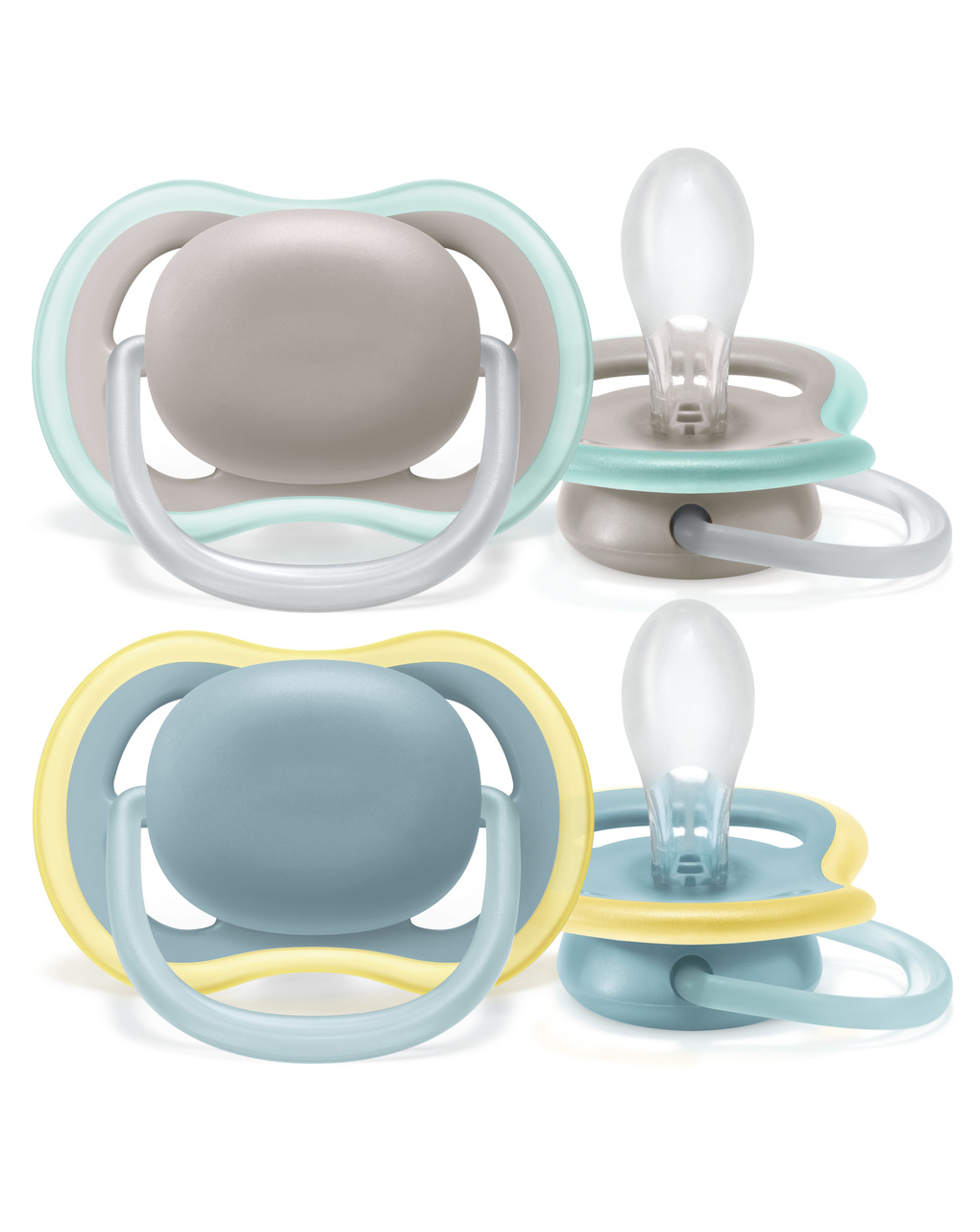 Succhietti ultra air 18+ mesi colore grigio/blu 2 pz - philips avent