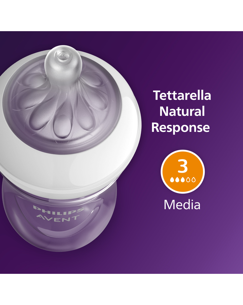 Biberon natural response deco koala 260 ml, con tettarella flusso 3 (medio). età consigliata: 3-6m. biberon 1 pz: scy903/67 - philips avent