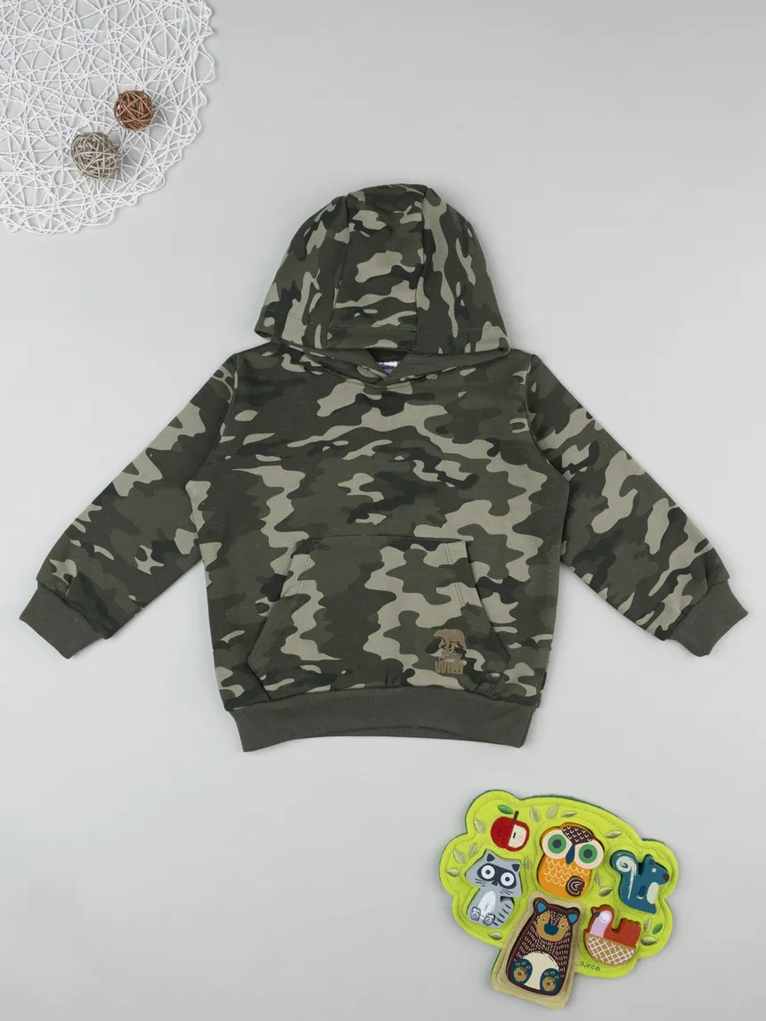 PRÉNATAL Felpa camouflage bambino