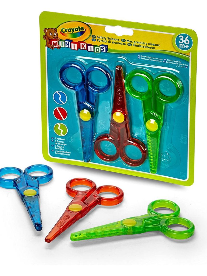Crayola - 3 forbici sicurezza mini kids