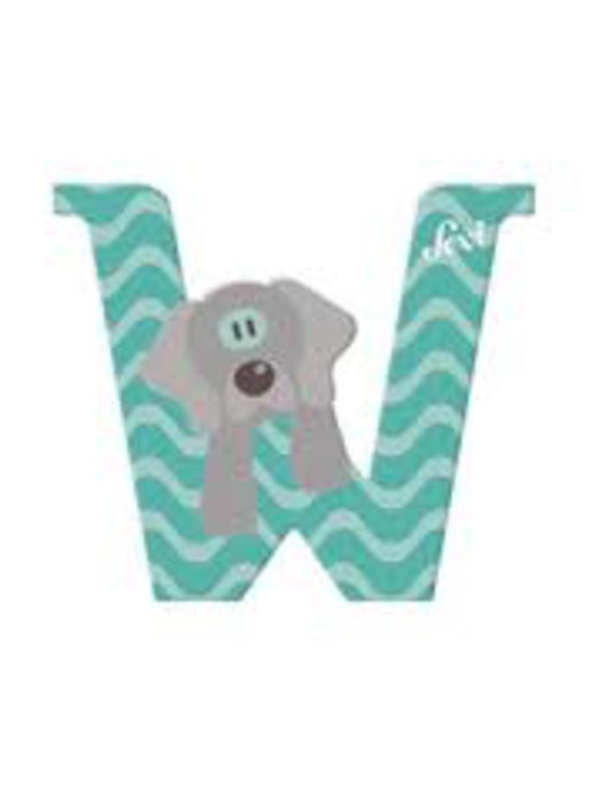 Lettera w weimaraner