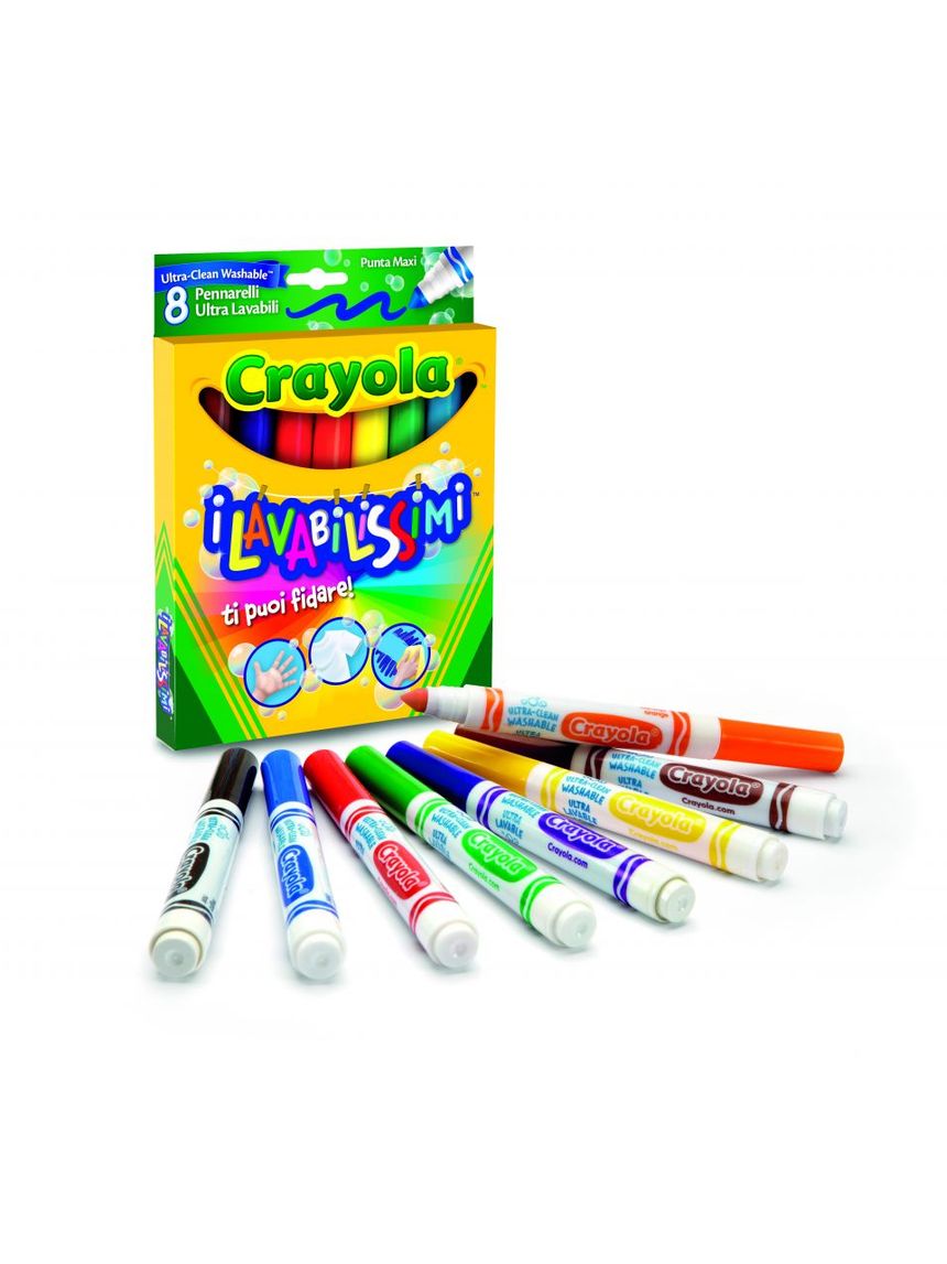 Crayola - 8 pennarelli p.maxi ultra lavabili