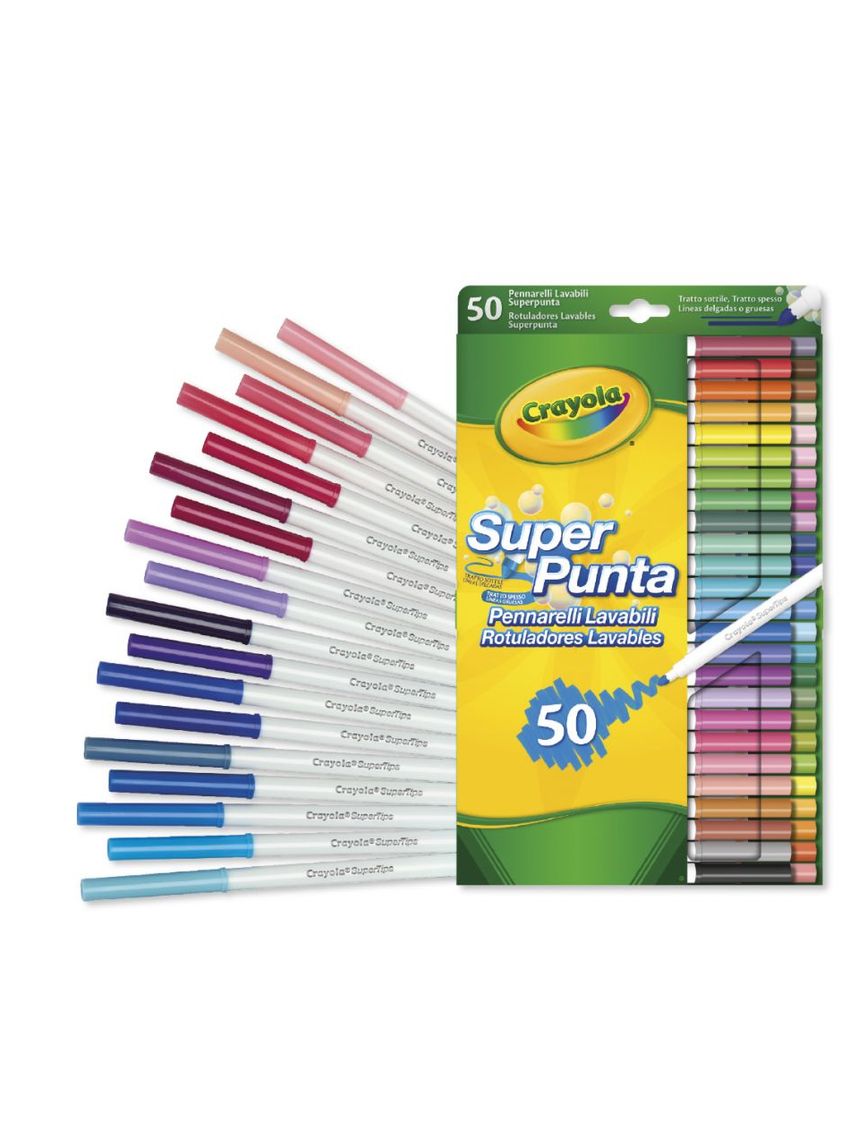 Crayola - 50 pennarelli superpunta lavabili