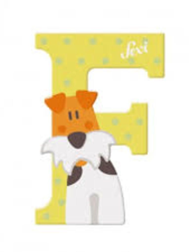 Lettera f fox terrier