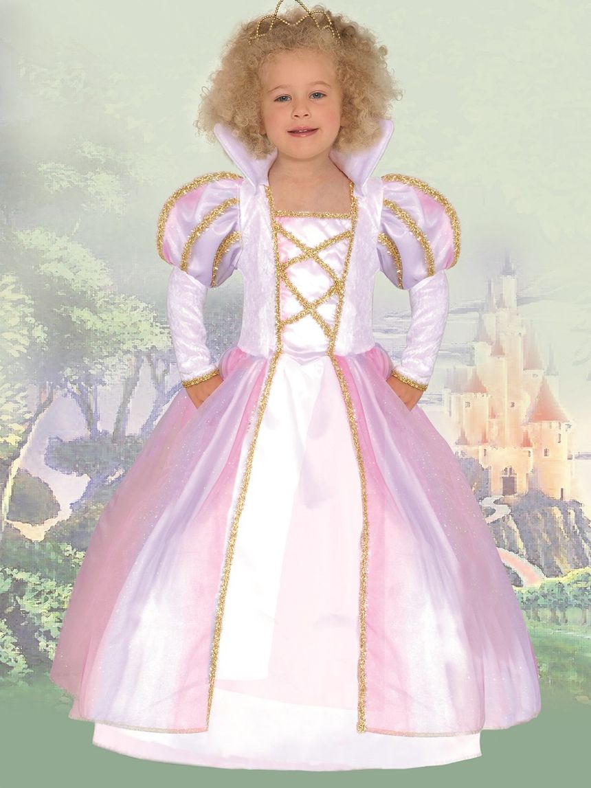 Costume bambina principessa arcobaleno (4 anni)