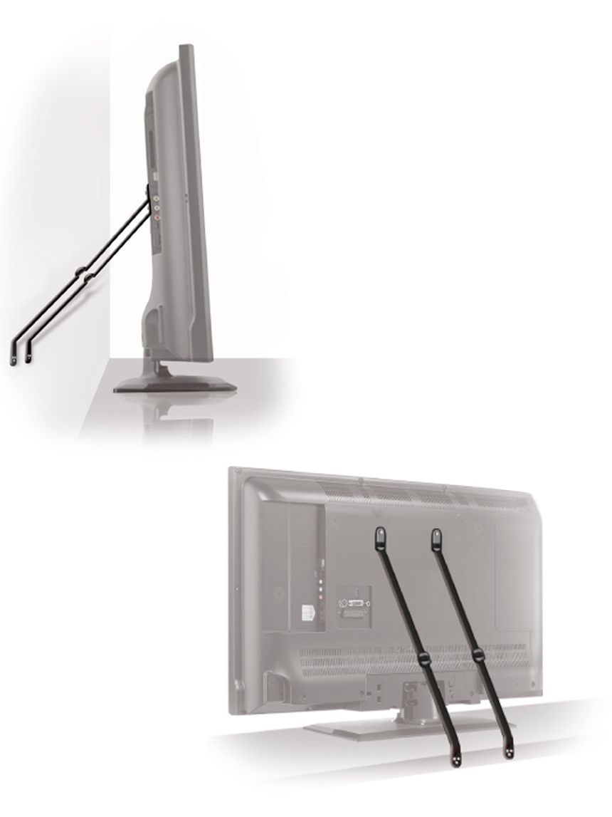 Due cinghie antiribaltamento tv