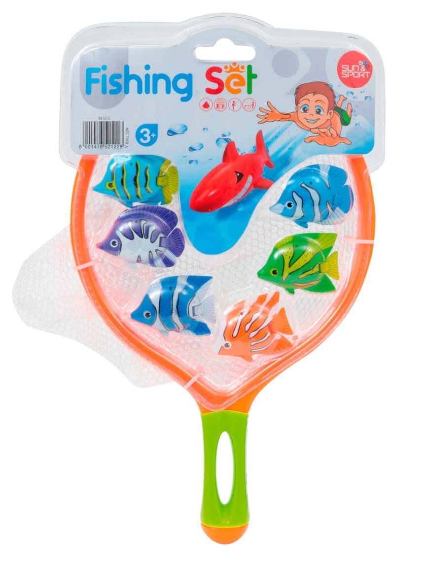 Sun&sport - retino pesca pesci con 6 pesciolini