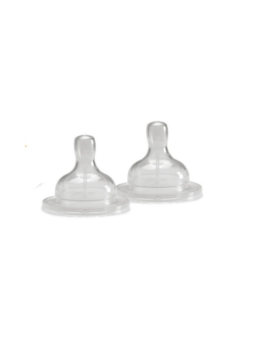 Tettarella collo largo silicone flusso pappa 2 pezzi neobaby