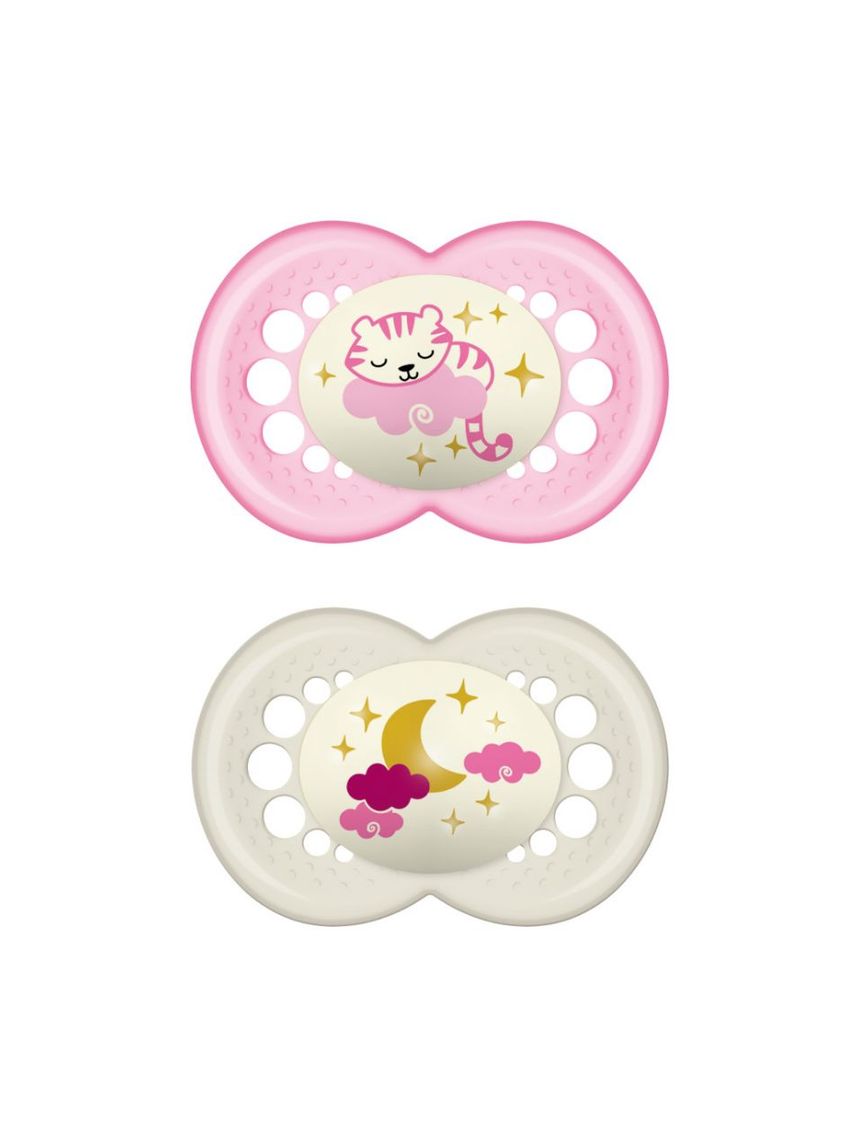 Succhietti original night 6+ caucciù conf. doppia luna/stelle