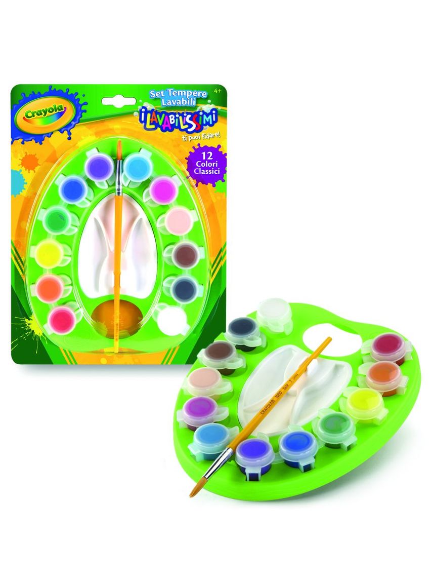 Crayola - lavabilissimi - set 12 tempere ultra lavabili