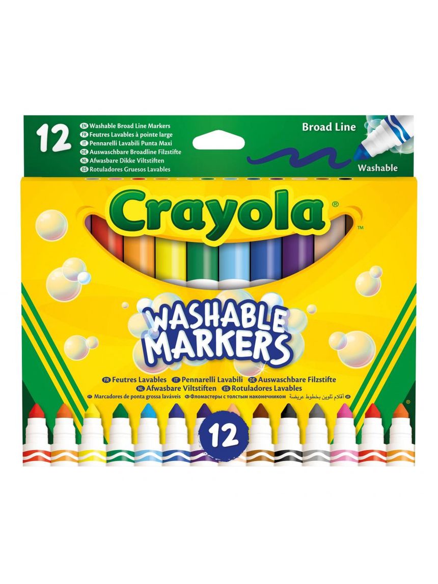 Crayola - 12 pennarelli punta maxi lavabili
