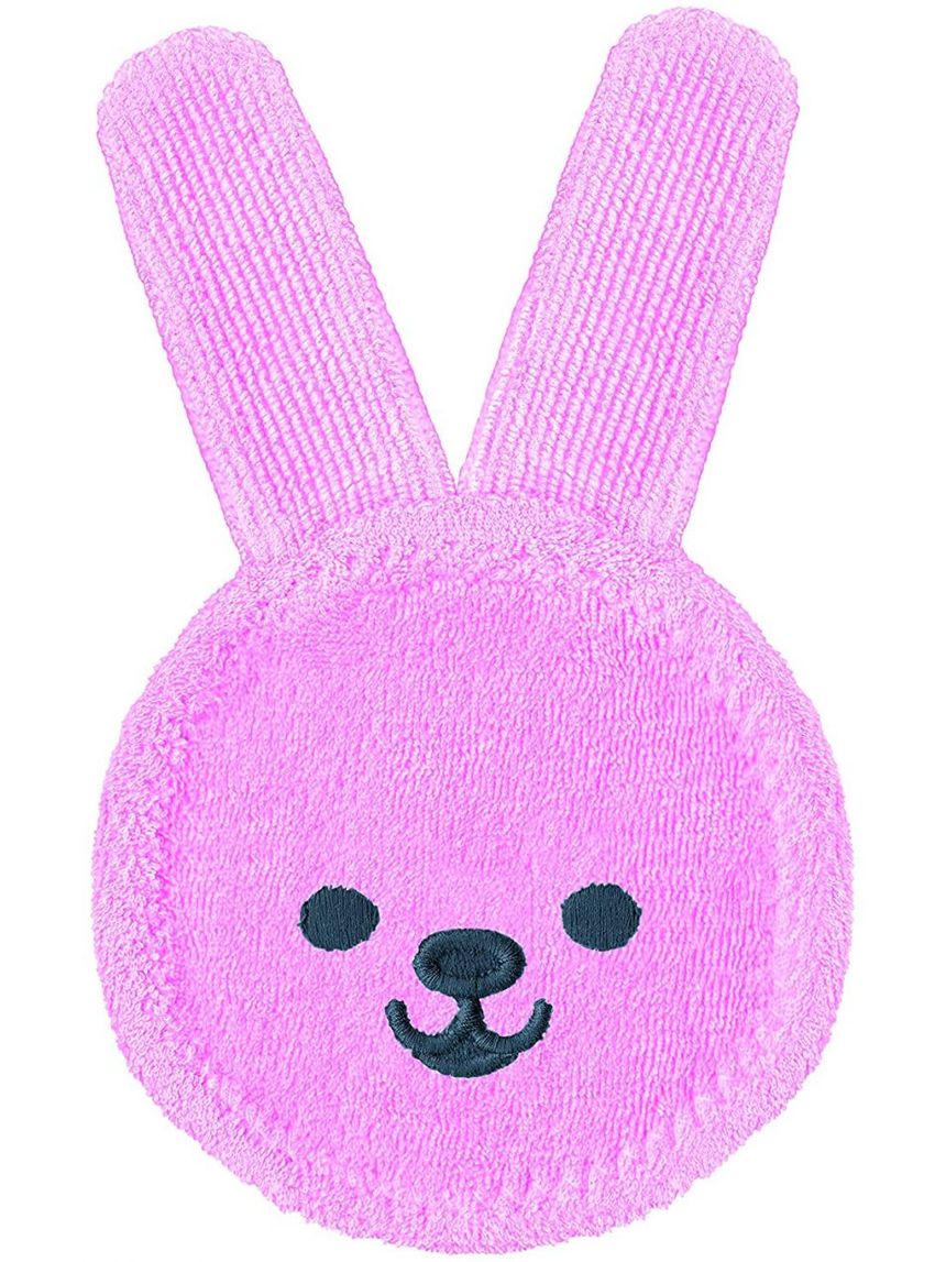 Guantino massaggiagengive in microfibra oral care rabbit bimba