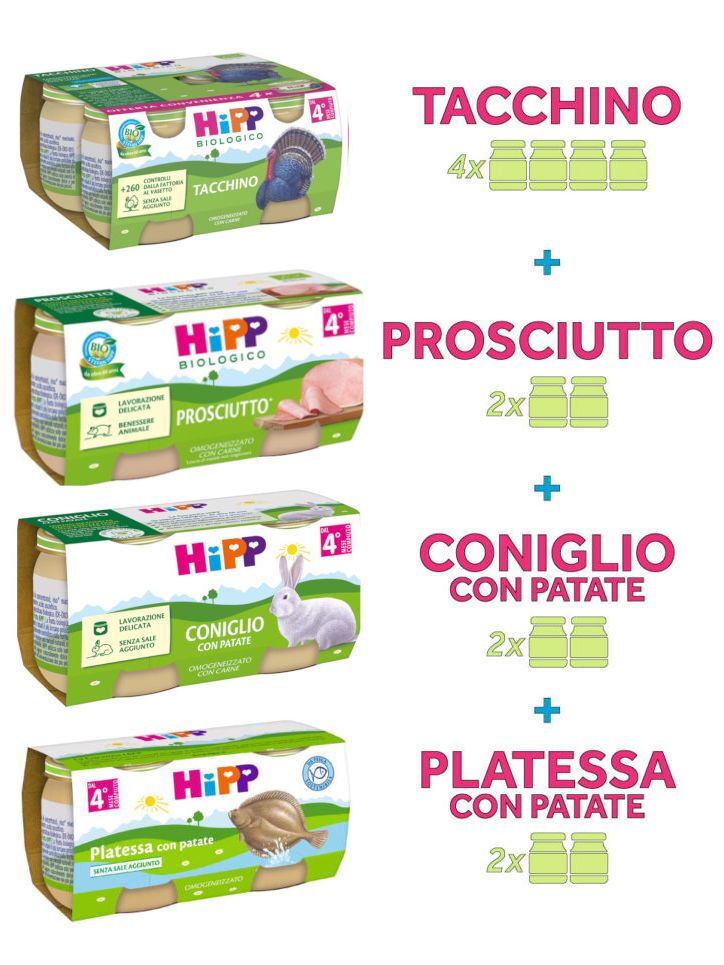 Omogeneizzati hipp - carne e pesce (4m)