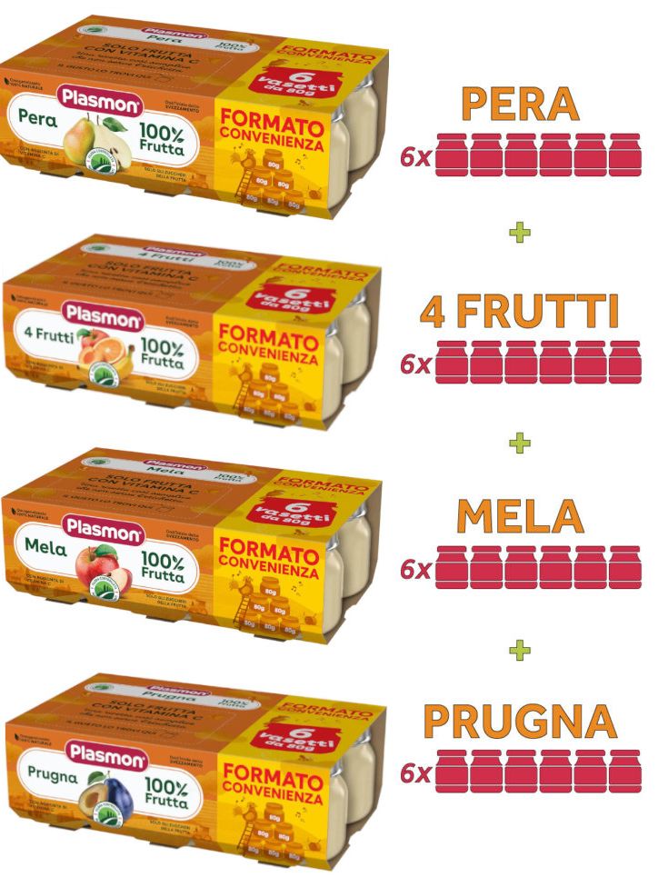 Omogeneizzati plasmon - frutta (4-6m)