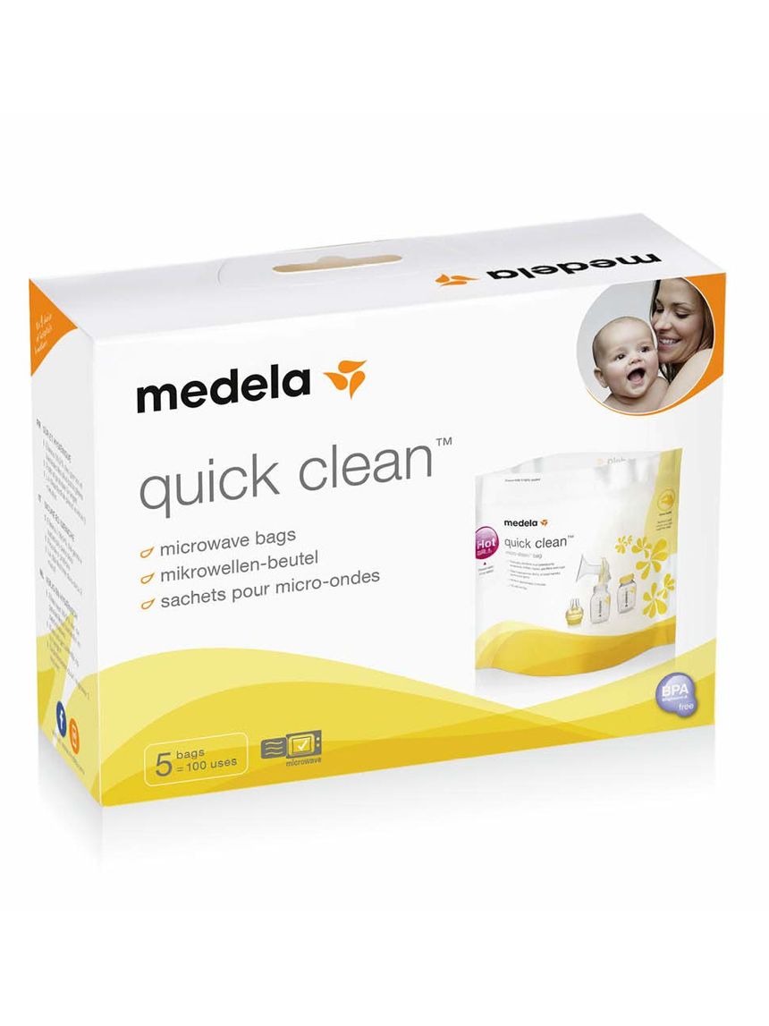 Sacche per sterilizzazione in microonde quick clean - medela