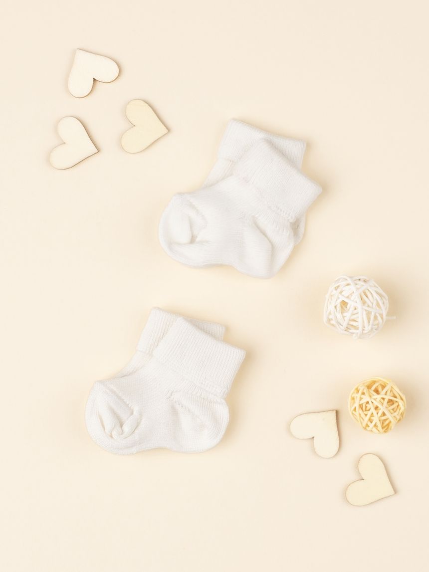 Calze unisex prematuri white oeko-tex