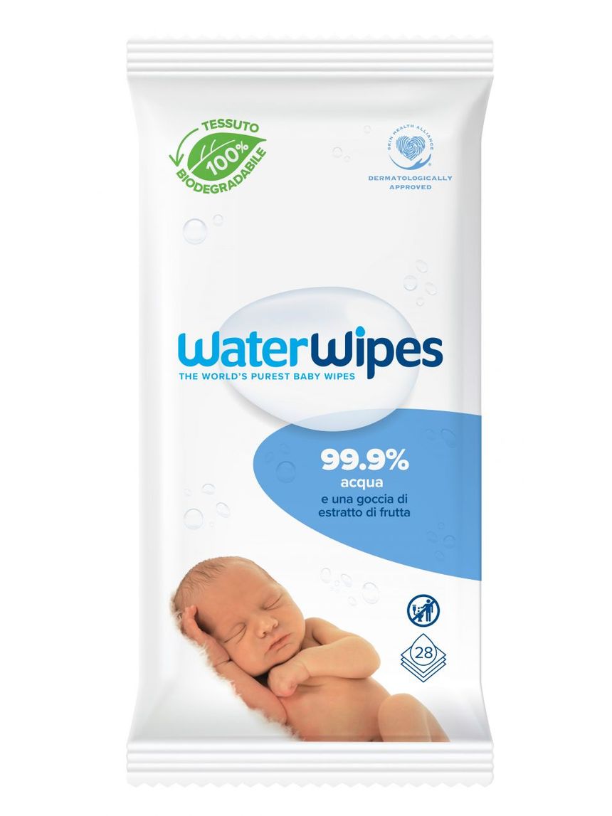 Salviette biodegradabili per bambini waterwipes – 28 pezzi