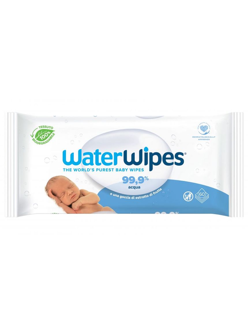 Salviette biodegradabili per bambini waterwipes - 60 pezzi