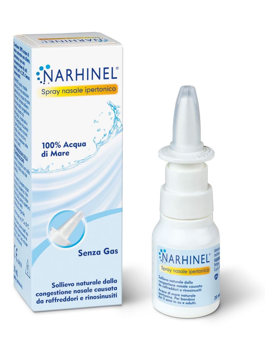 Narhinel - spray nasale ipertonico con acqua di mare - 20 ml