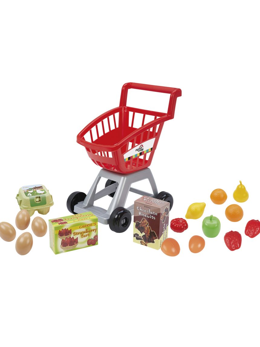 Carrello supermarket con frutta e verdure inclusi- funny home