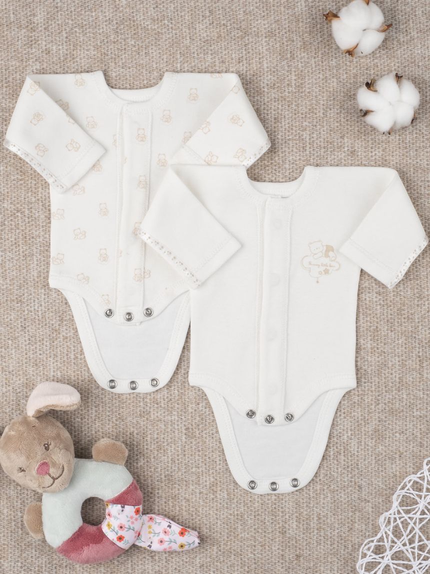 Pack 2 body felpati oeko-tex taglia unica extrasmall