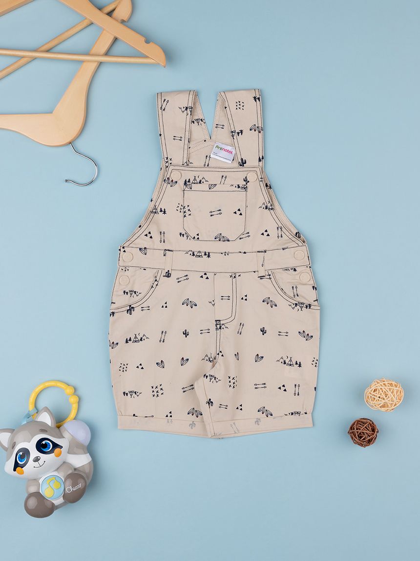 Salopette popeline bimba beige