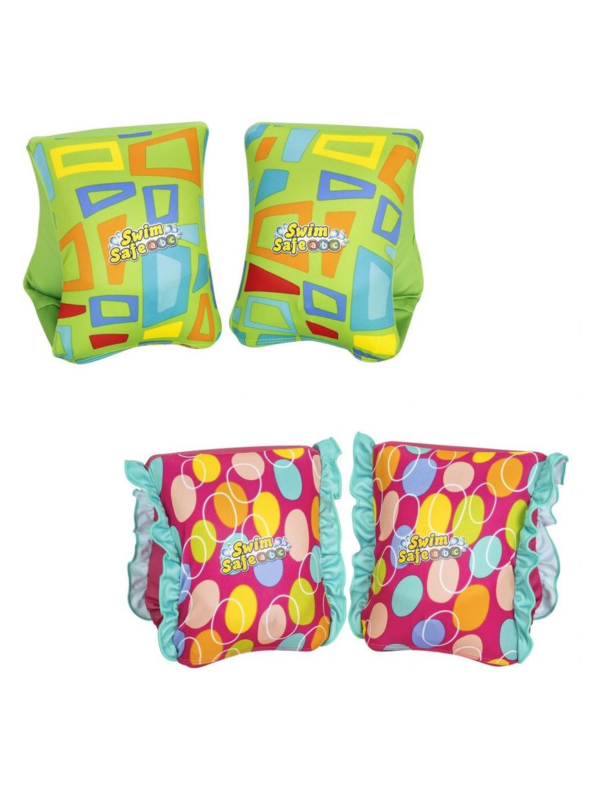 Braccioli in tessuto swim safe abc™ aquastar™ 38x14 cm. chiusura regolabile misura s/m - 2 colori assortiti - bestway