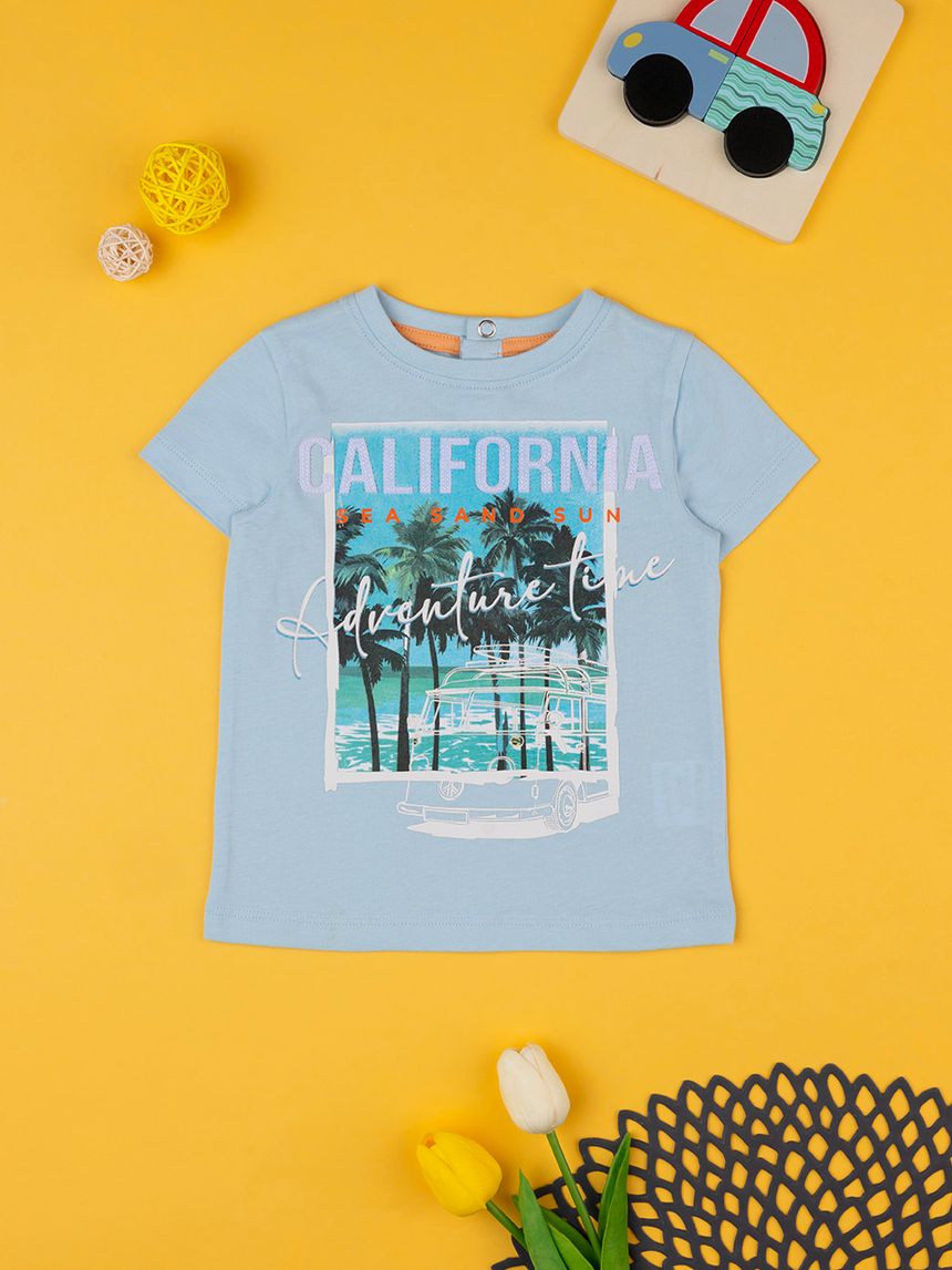 T-shirt bimbo azzurra "california"