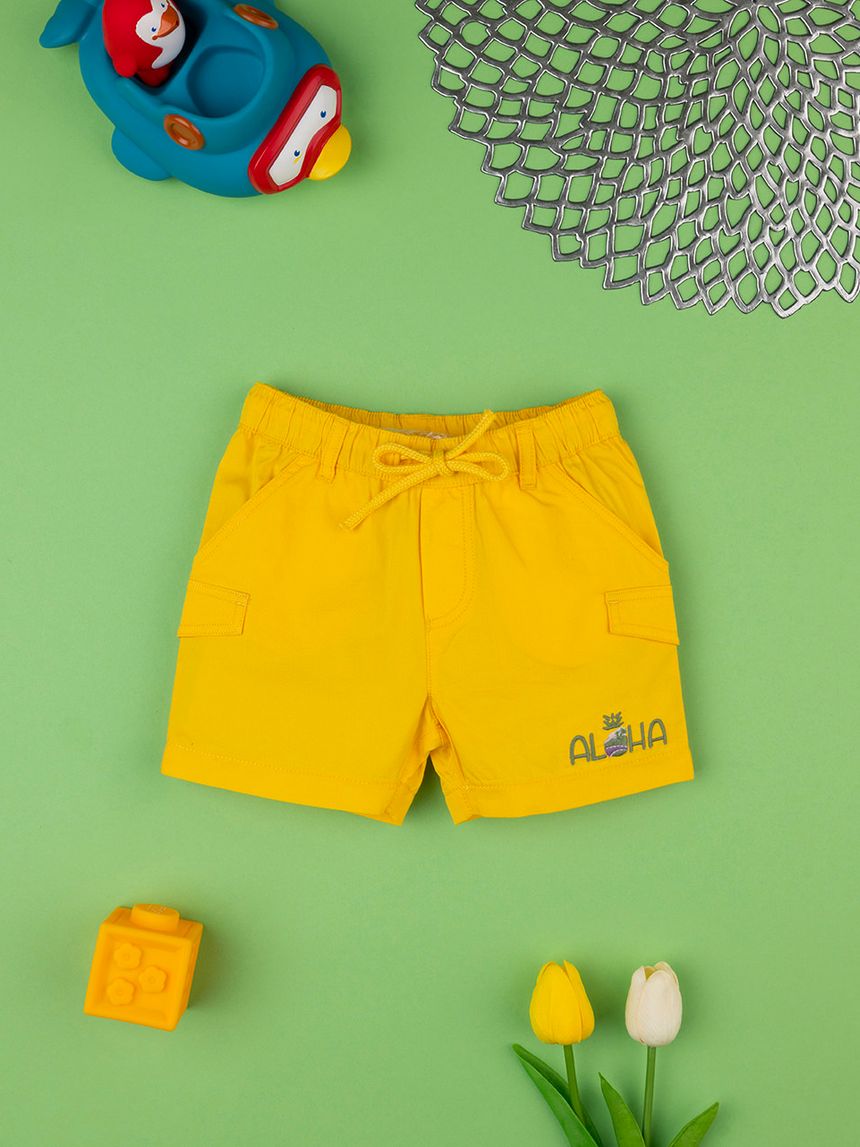 Short bermuda bimbo giallo