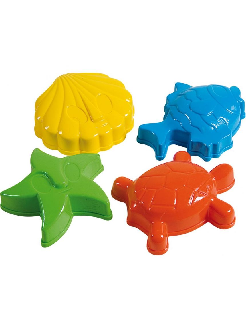 4 formine medie in rete per la sabbia - androni giocattoli