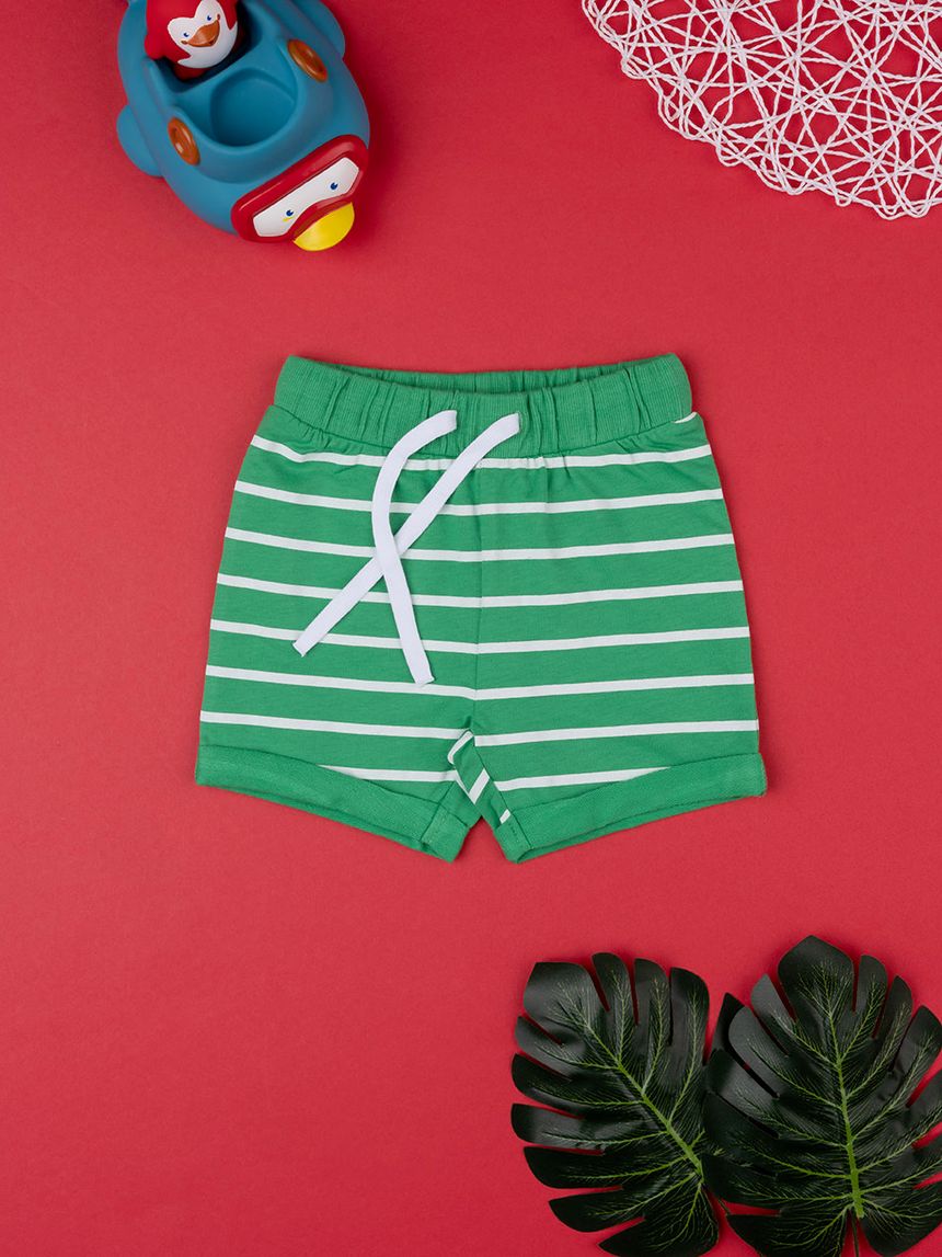 Short felpato bimbo verde