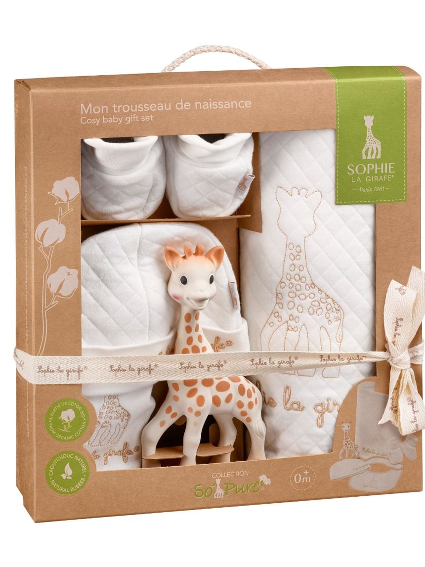 Il mio primo corredo di nascita so'pure sophie la girafe. cotone 100% biologico - vulli